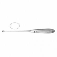 Halle Bone Curette Oval - Fig. 0 Stainless Steel, 21 cm - 8 1/4" Scoop Size 5.2 mm